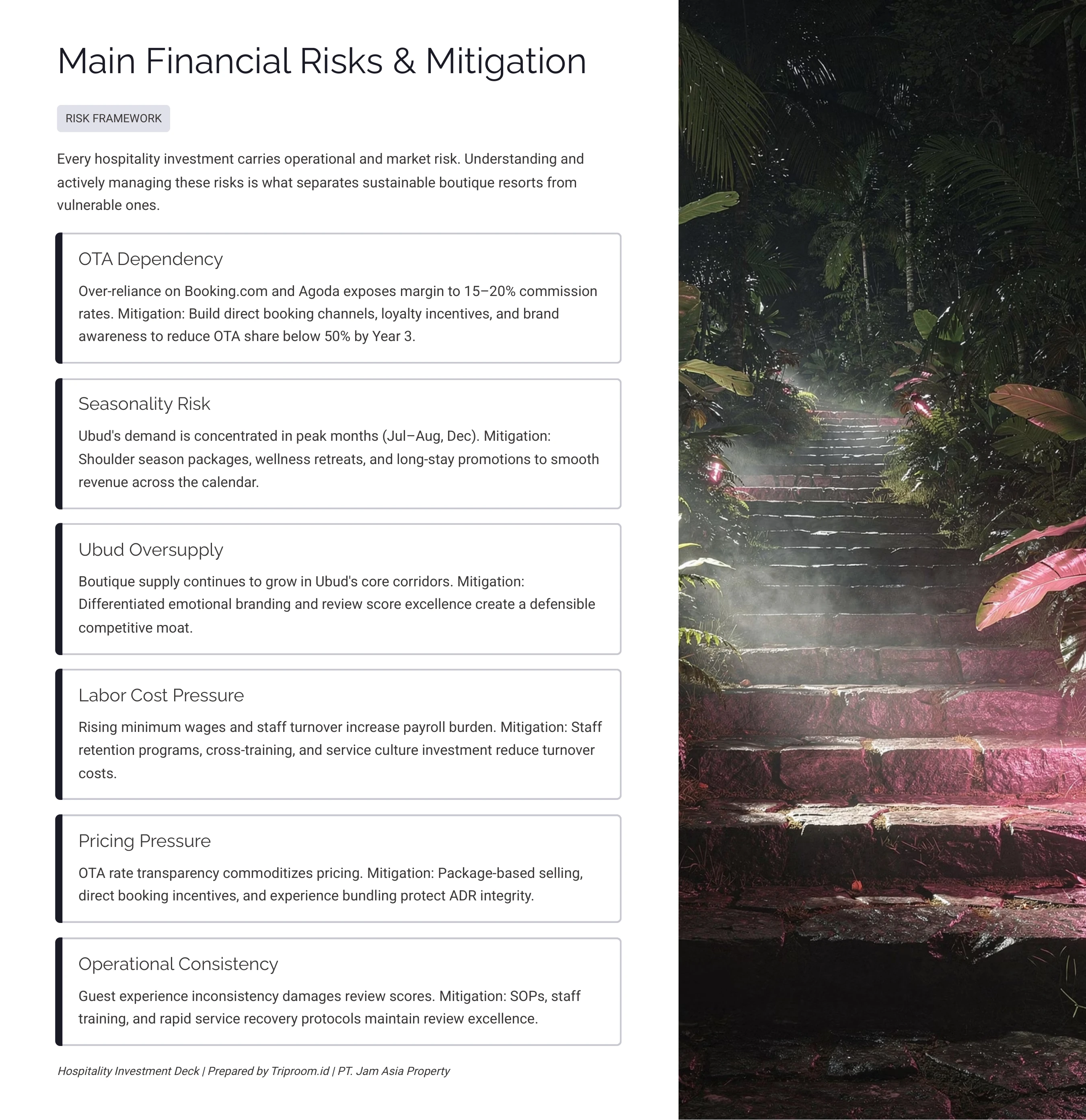 Ashoka Tree Resort Ubud — Main Financial Risks and Mitigation: OTA, Seasonality, Oversupply, Labor, Pricing