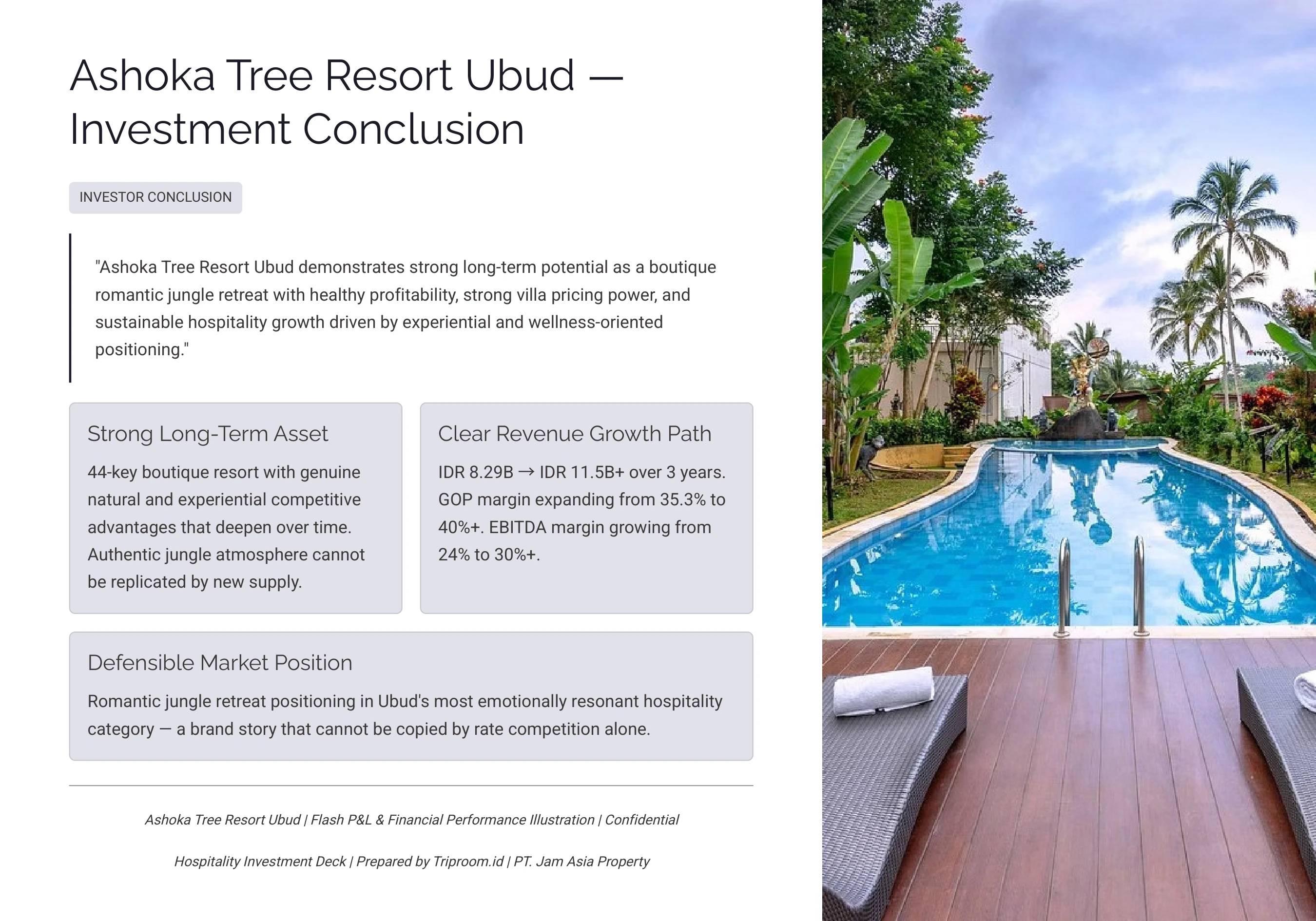 Ashoka Tree Resort Ubud — Investment Conclusion: Strong Long-Term Asset, Clear Revenue Path, Defensible Position