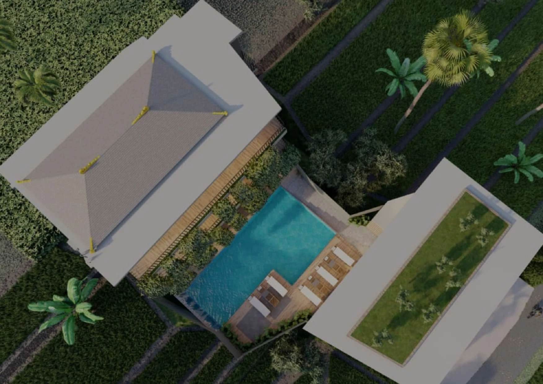 Tevah Suite Ubud — 3D render view 5