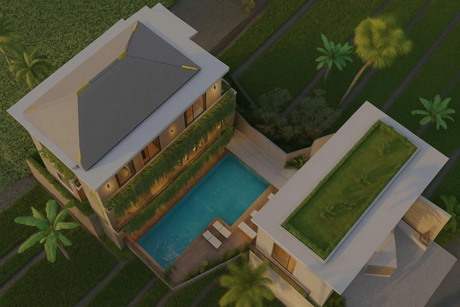 Tevah Suite Ubud — 3D render view 13