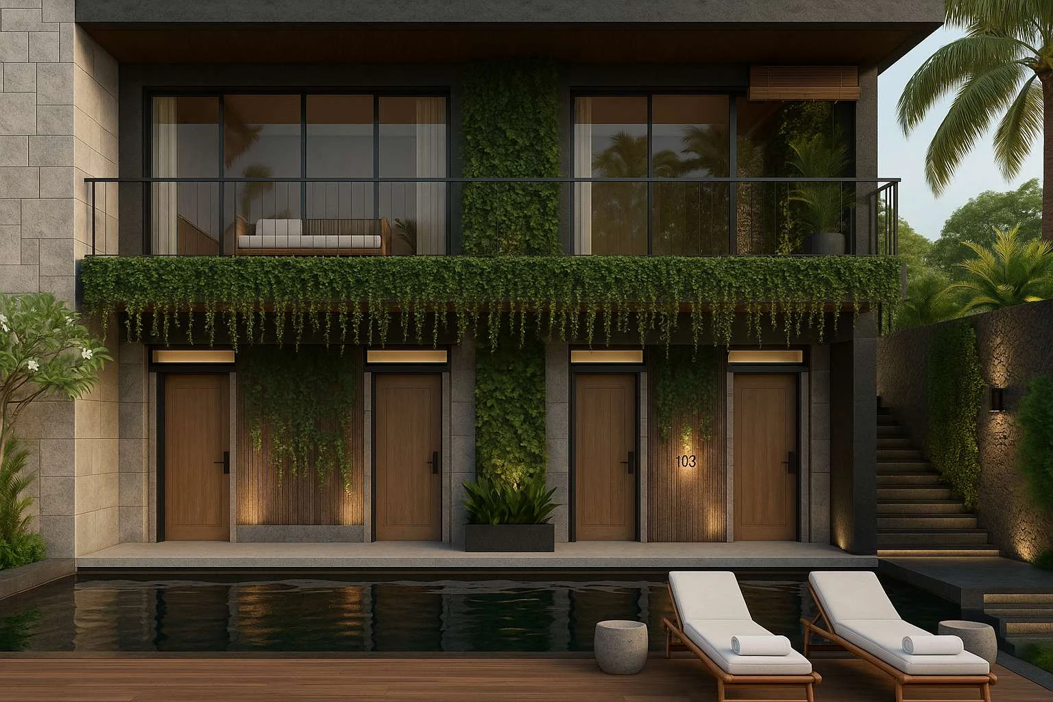 Tevah Suite Ubud — 3D render view 15