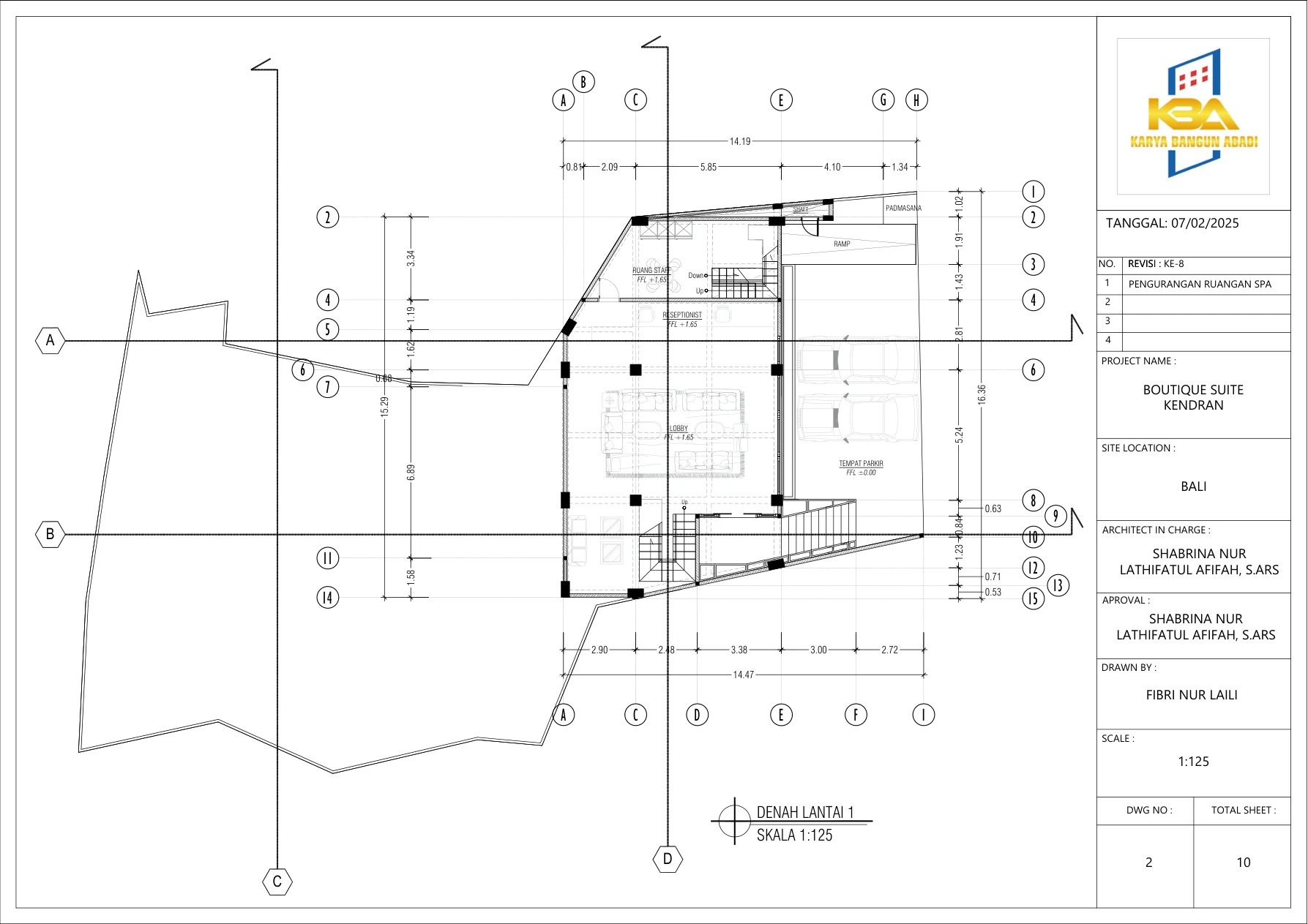 Denah Lantai 1 — Ground Floor Plan