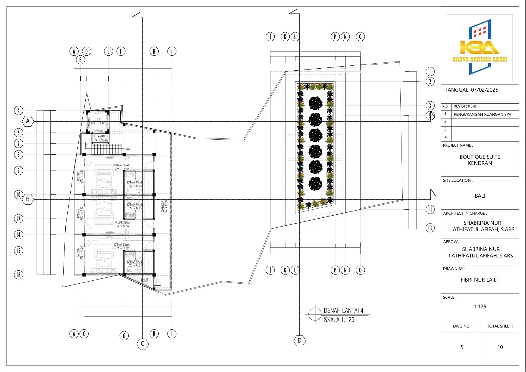 Denah Lantai 4 — Fourth Floor Plan