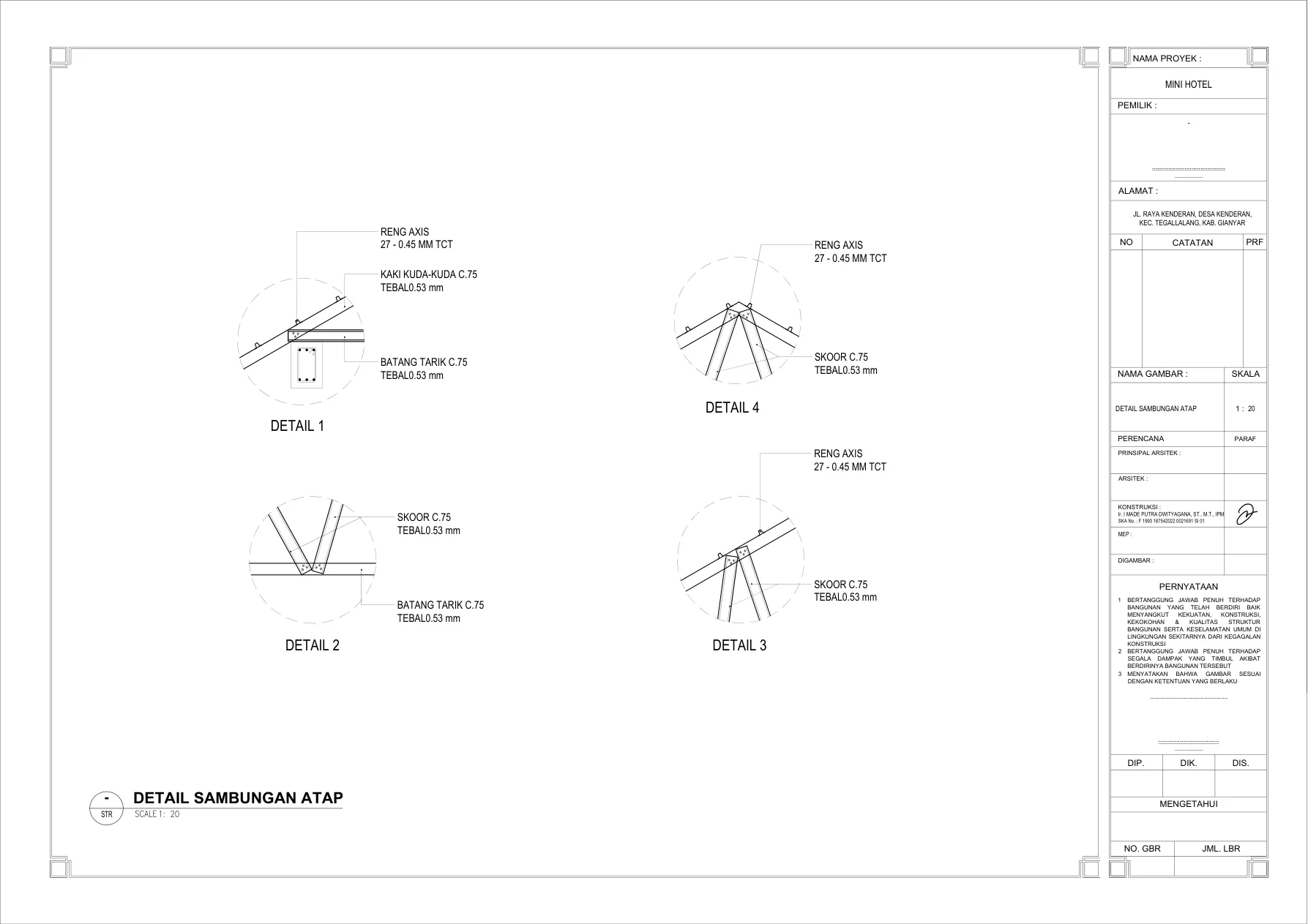 Struktur Rangka Atap — Roof Truss Structure